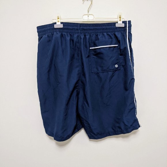 NWOT Old Navy Blue Swim Trunks – Navy with White Piping - Picture 2 of 2